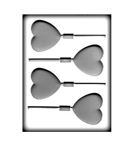 Plastic Candy Mould Lollipop Heart