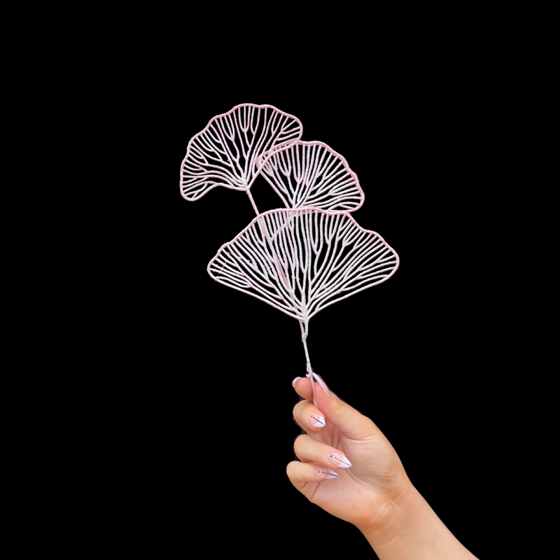 GINKGO LEAF STEM PINK