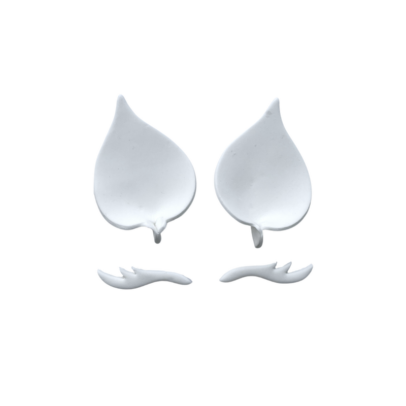 Unicorn Eyes & Ears Set Pearl White