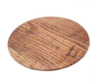 Masonite Board Round Wood 14in