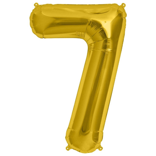 Number Balloon Gold 34in #7 *Clearance*