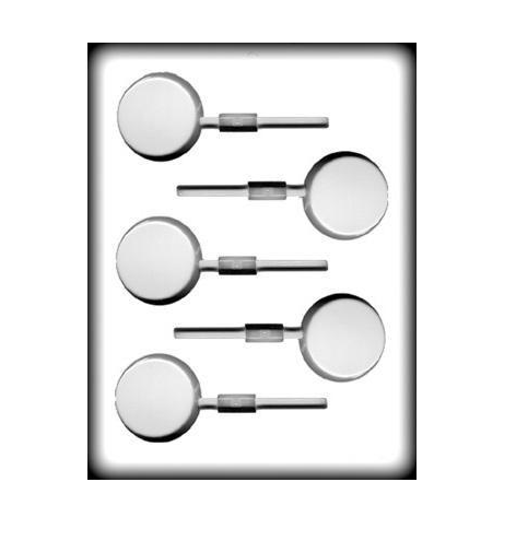 Plastic Candy Mould Lollipop Round Small
