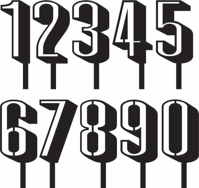 Topper 3D Number 10cm