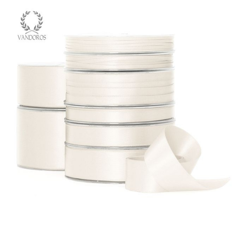 Ribbon Poly Satin Candlewhite Roll 3mm
