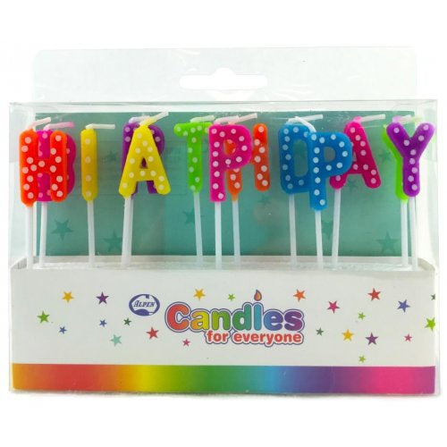 Candle Happy Bday Multi Colour 13pc