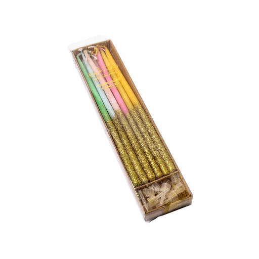 Dipped Cake Candles Rainbow Glitter