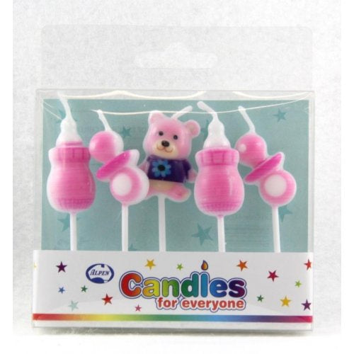 Candle Baby Shower Pink 5pc