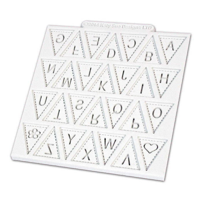 Silicone Mould Bunting Alphabet