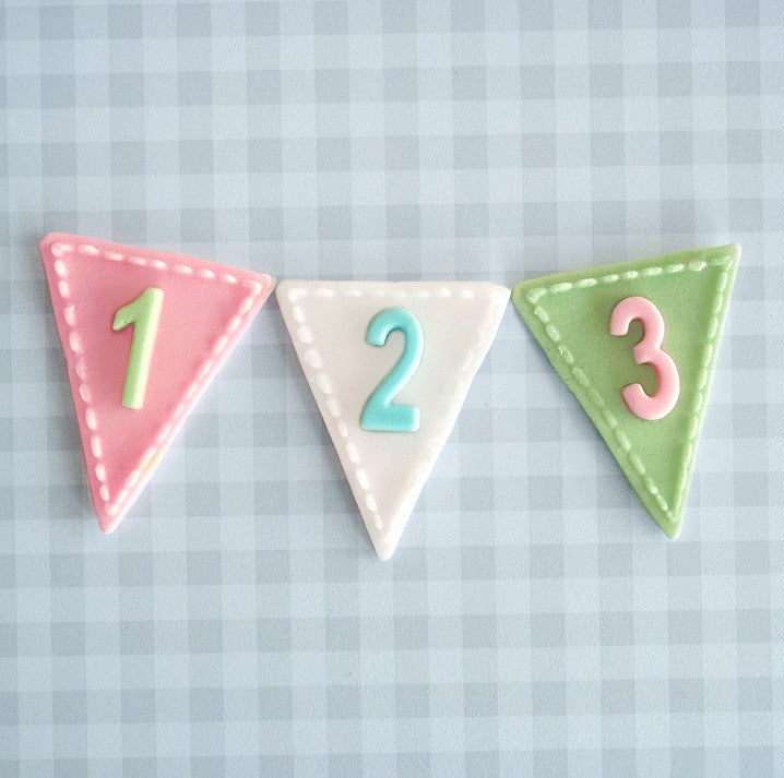 Silicone Mould Bunting Numbers