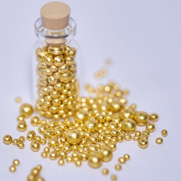 Gold Leaf Arazan Sugar Pearls Mix 2.5g