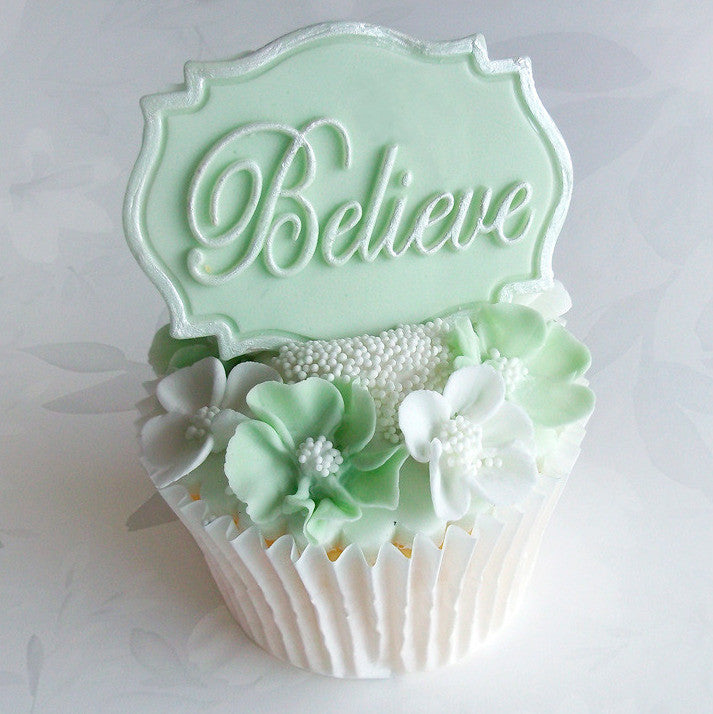 Silicone Mould Mini Plaque Believe