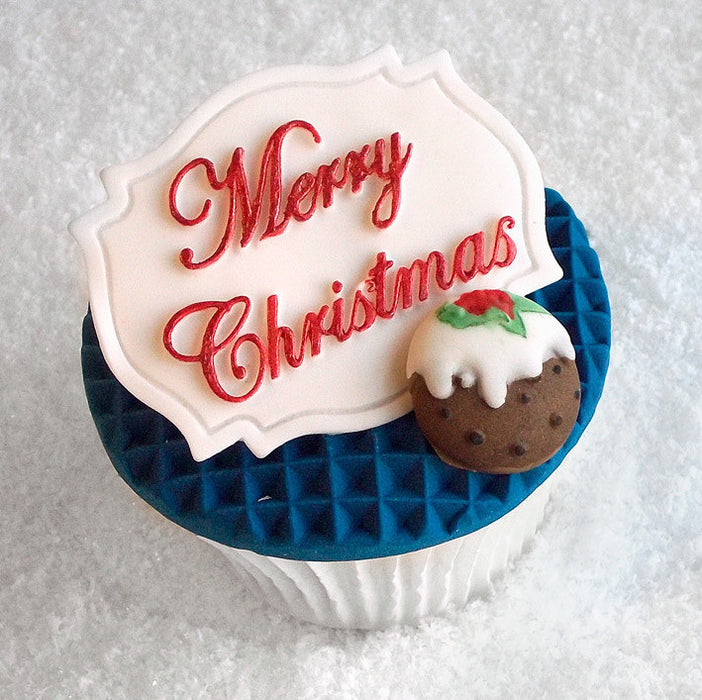 Silicone Mould Mini Plaque Merry Christmas