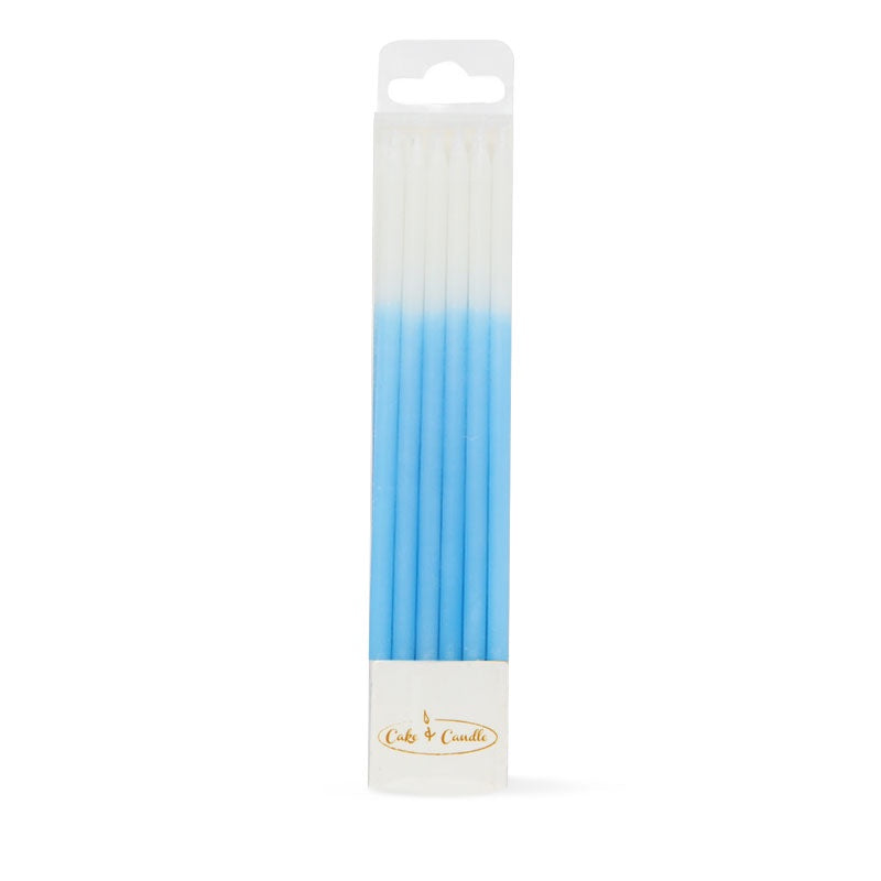 Candles Tall Ombre Blue 12pc