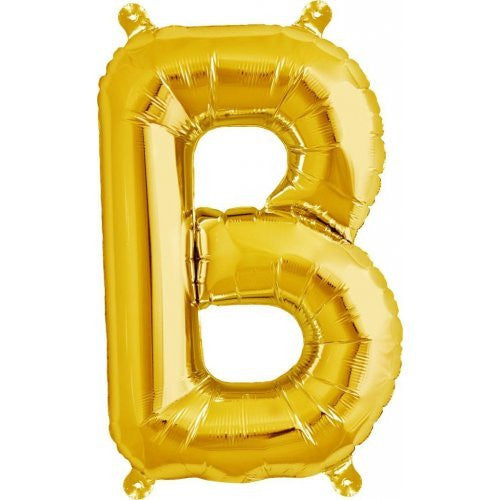 Alphabet Balloon Gold 16in B *Clearance*