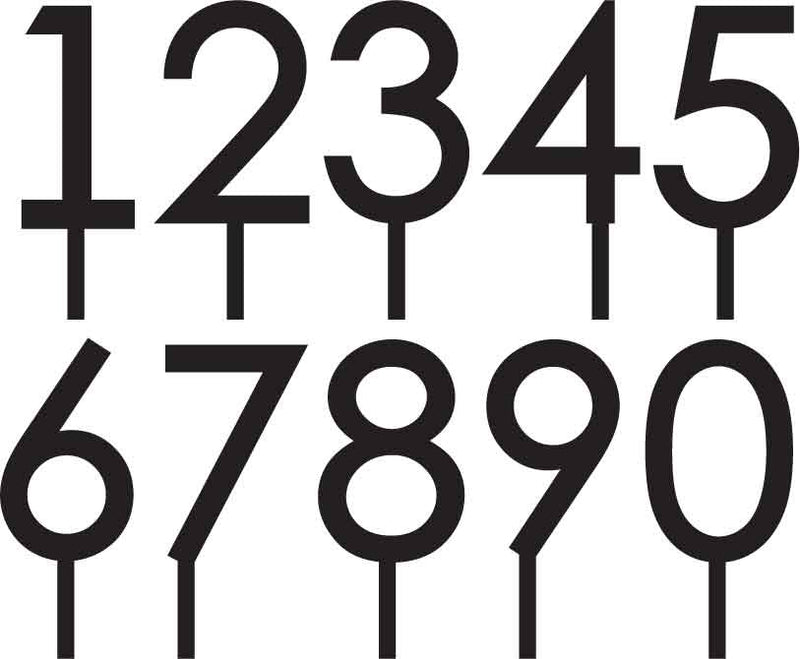 Topper Block Number 8cm