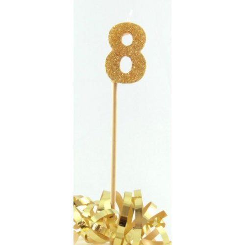 Stick Candle Glitter Gold #8