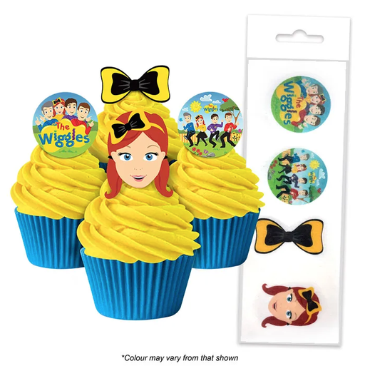 EDIBLE WAFER CUPCAKE TOPPERS 16PC THE WIGGLES