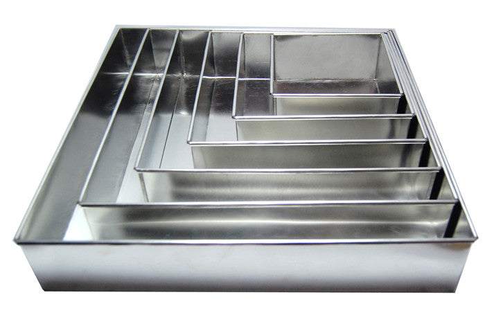 3Pcs Square Shape Cake Tins Mold Non Stick Baking Bake Trays Pan Flat  Bottom | eBay
