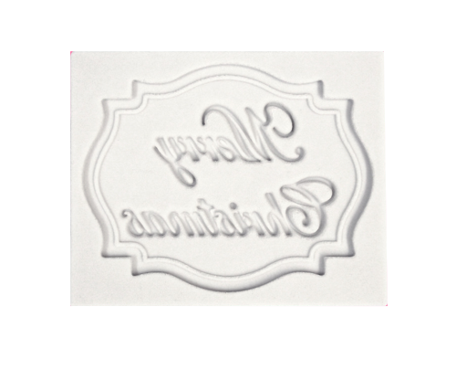 Silicone Mould Mini Plaque Merry Christmas