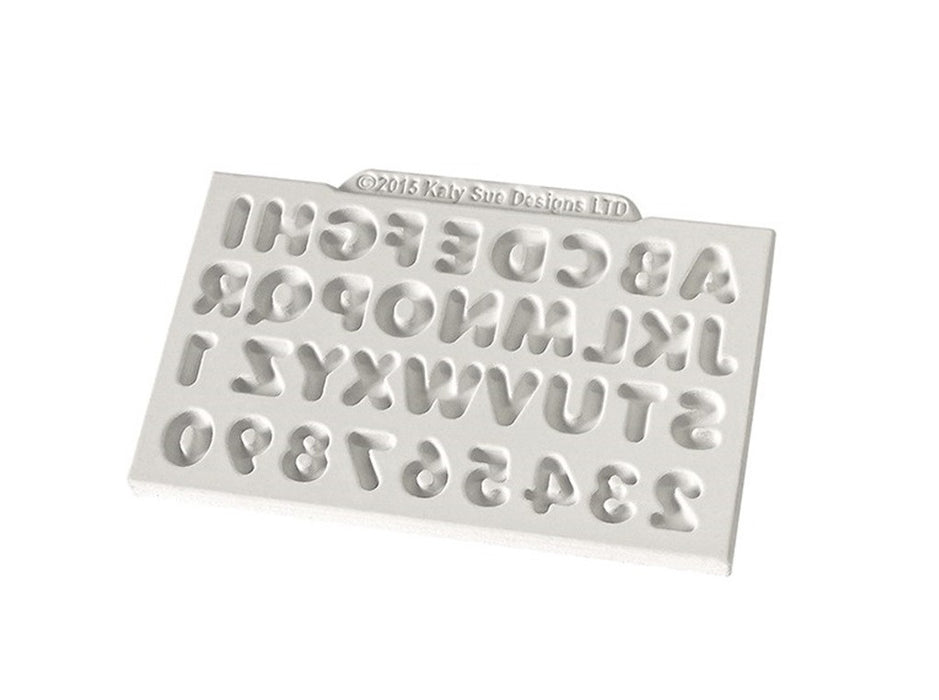 Silicone Mould Mini Domed Alphabet & Numbers