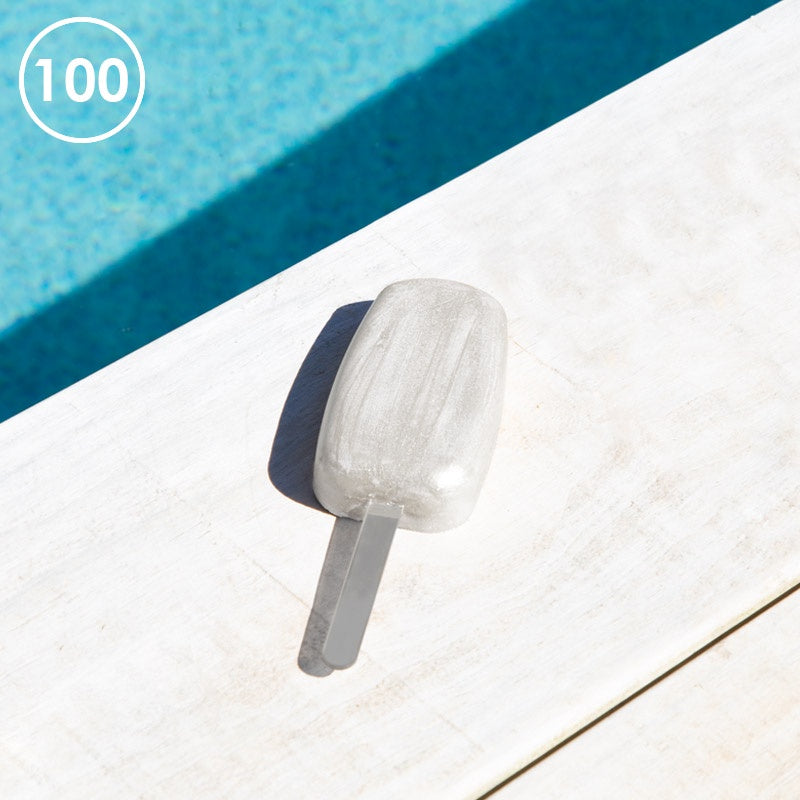 Acrylic Popsicle Sticks Silver 100pc