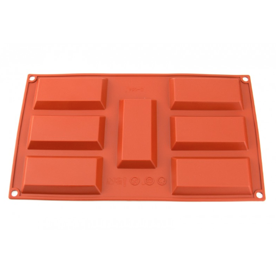 Silicone Mould Gold Bar 7 Hole