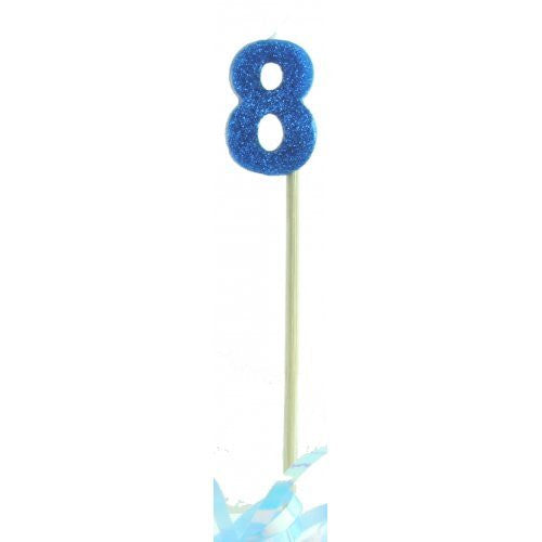 Stick Candle Glitter Blue #8