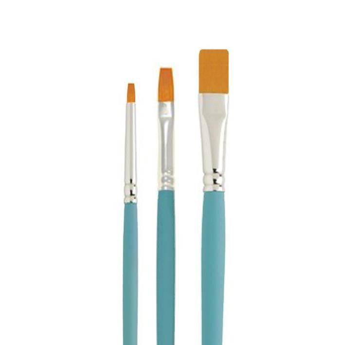 Nylon Brush Set Flat 3pc