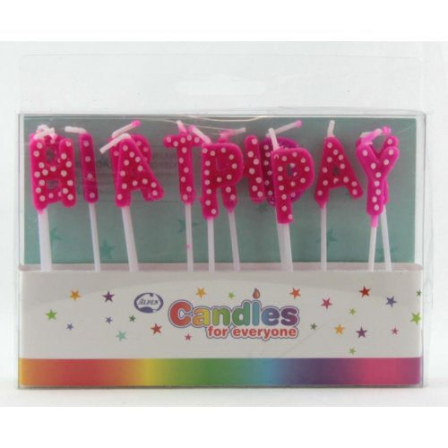 Candle Happy Bday Pink 13pc