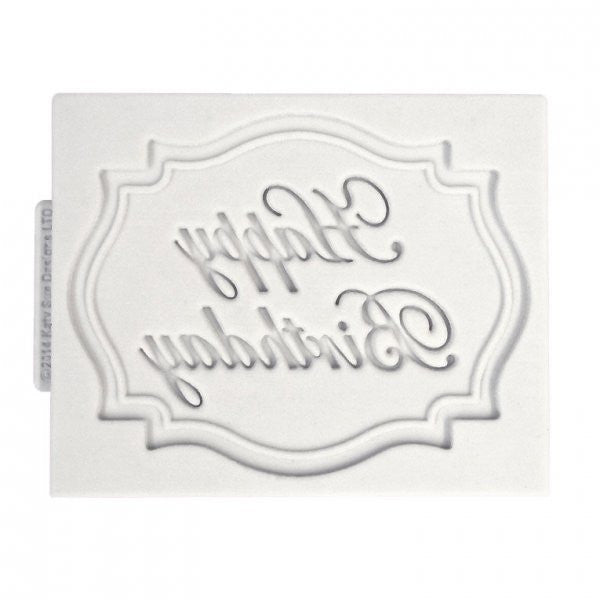 Silicone Mould Mini Plaque Happy Birthday