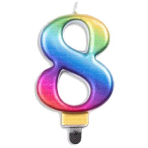 Jumbo Candle Rainbow #8