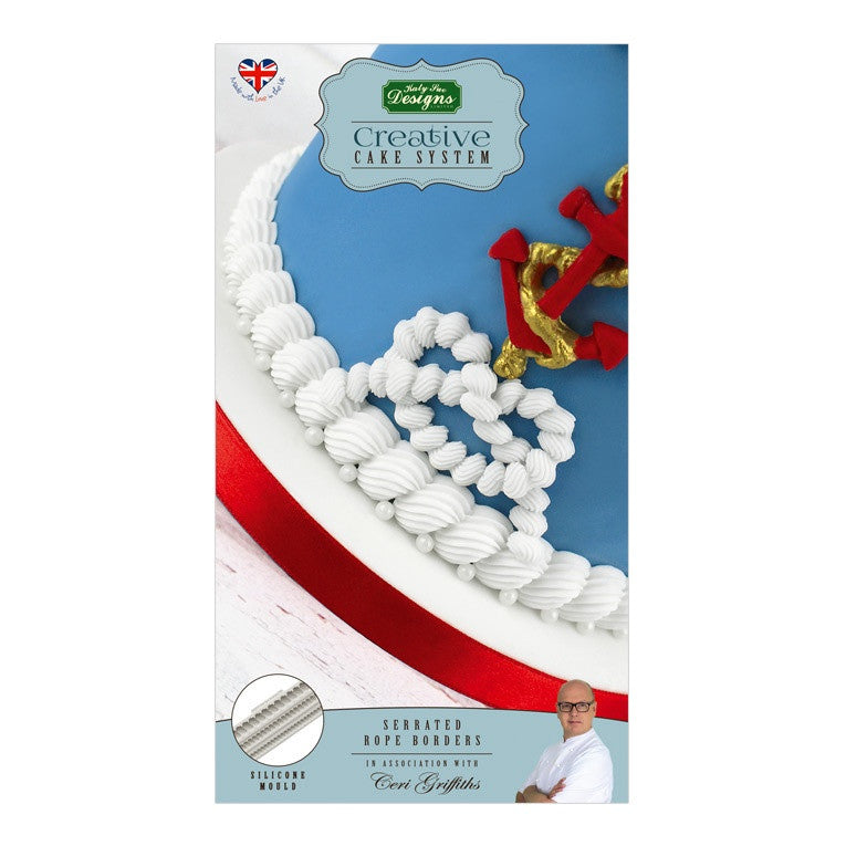 Silicone Mould Serrated Rope Border
