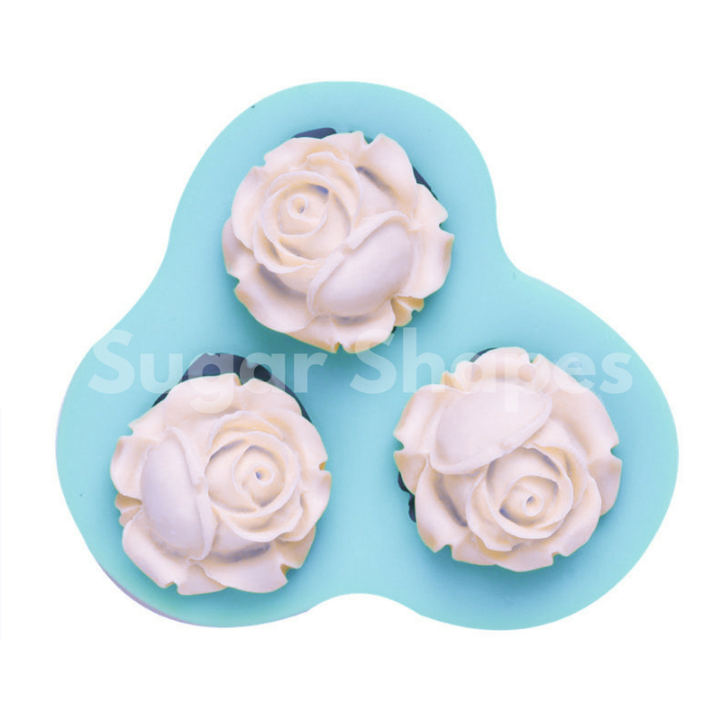 Silicone Mould Rose 3pc *Clearance*