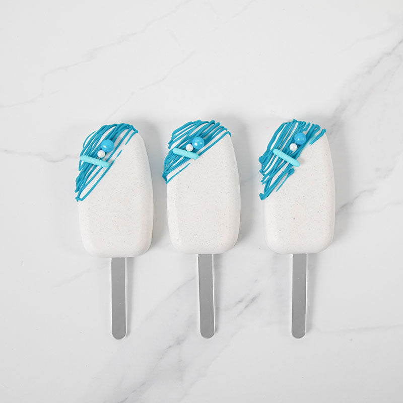 Acrylic Popsicle Sticks Silver 100pc