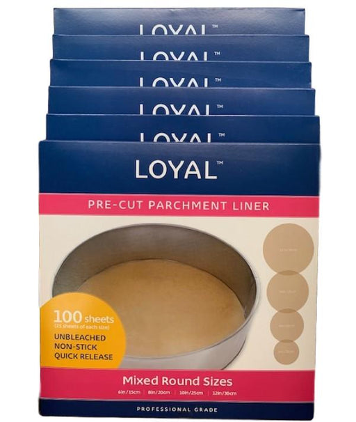 Pre Cut Parchment Liners Round Assorted 100pc