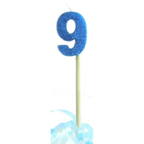 Stick Candle Glitter Blue #9