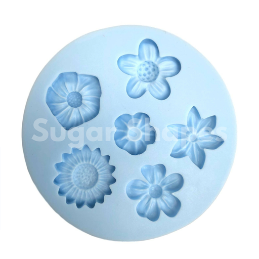 Silicone Mould Flowers Assorted 6pc