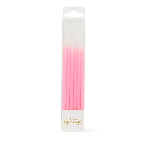 Candles Tall Ombre Pink 12pc