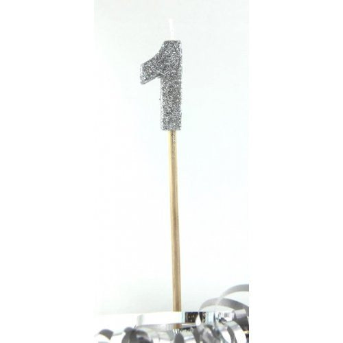 Stick Candle Glitter Silver #1