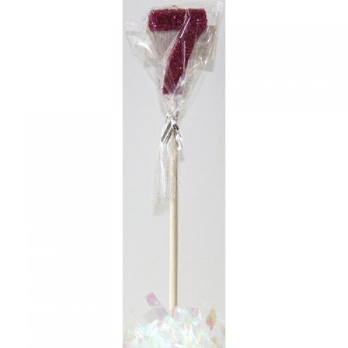 Stick Candle Glitter Pink #7