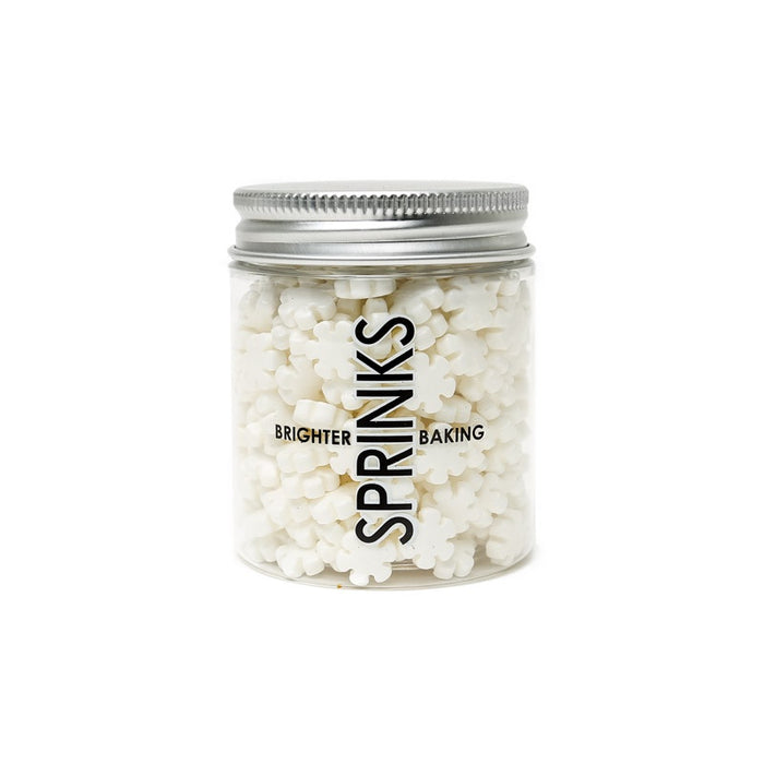 Sprinkles Shapes Snowflakes White 60g