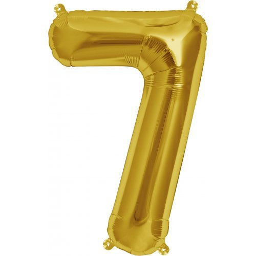Number Balloon Gold 16in #7 *Clearance*