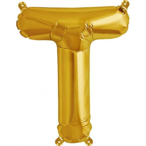 Alphabet Balloon Gold 16in T *Clearance*