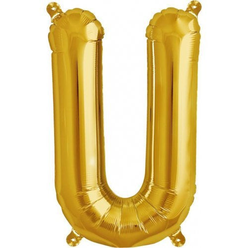 Alphabet Balloon Gold 16in U *Clearance*