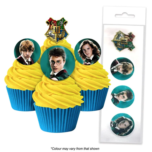 EDIBLE WAFER CUPCAKE TOPPERS 16PC HARRY POTTER
