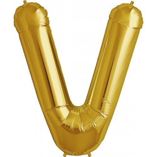 Alphabet Balloon Gold 34in V *Clearance*