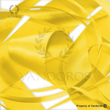 RIBBON POLY SATIN YELLOW 6MM