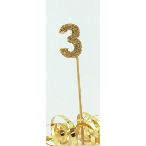 Stick Candle Glitter Gold #3