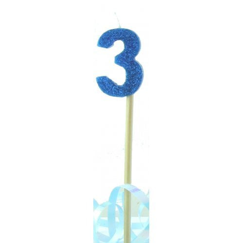Stick Candle Glitter Blue #3
