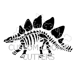 Stamp Debosser With Cutter Stegosaurus Fossil